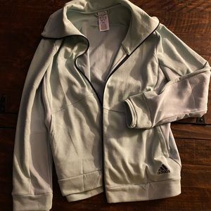 Adidas teal blue zip up jacket. Worn once and in great shape. Smoke free home